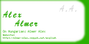 alex almer business card